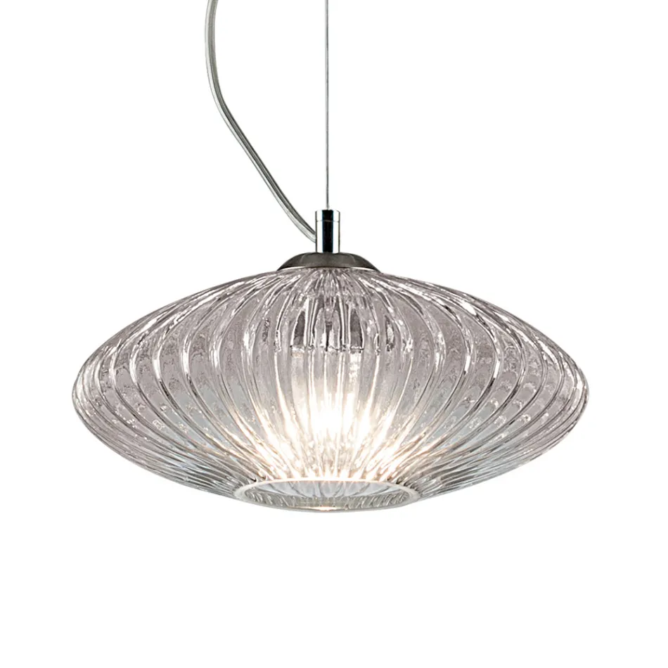 Lámpara de suspensión hecha a mano de vidrio soplado en Venecia - Dafne viadurini