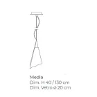 Lámpara colgante artesanal veneciana de vidrio soplado - Cristal viadurini