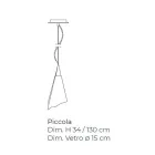 Lámpara colgante artesanal veneciana de vidrio soplado - Cristal viadurini