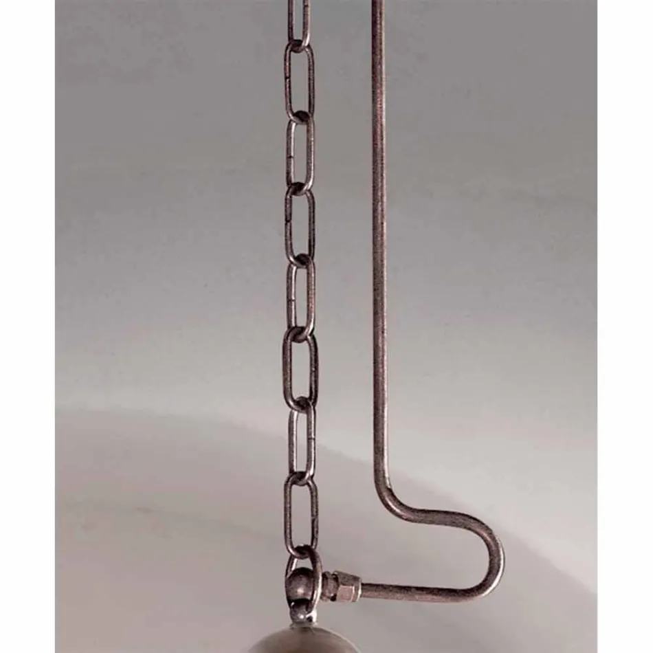 Colgante de latón Impermeabilización lámpara y vidrio blanco viadurini