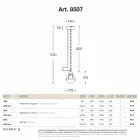 Colgante de latón Impermeabilización lámpara y vidrio blanco viadurini