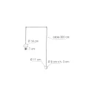 Lámpara colgante con cilindros de cristal Canneté, fabricada en Italia - Oris viadurini