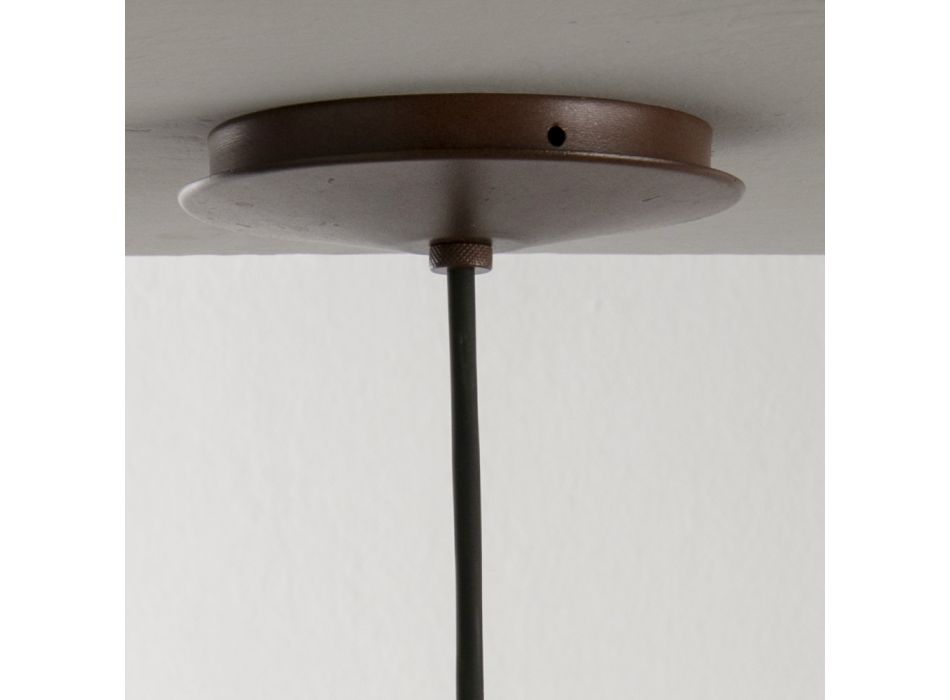 Lámpara de suspensión con pantalla de poliéster Made in Italy - Toscot Junction viadurini