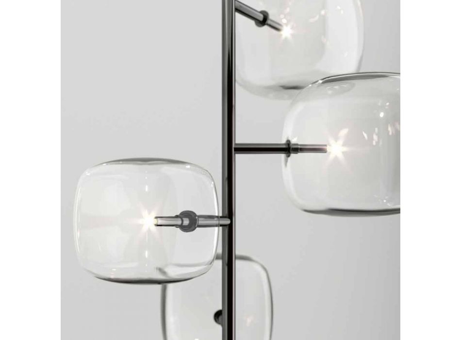 Lámpara de suspensión con estructura de metal brillante Made in Italy - Donatina viadurini