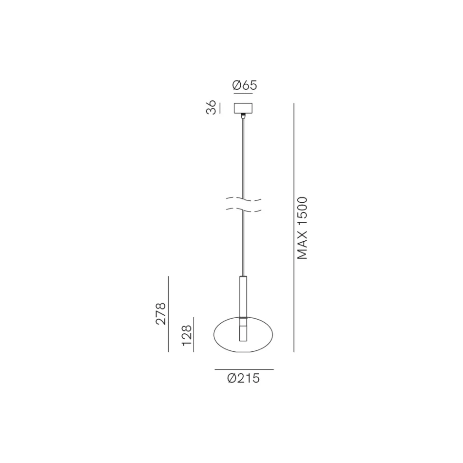 Lámpara de suspensión con vidrio de varias formas Made in Italy - Sintonia viadurini