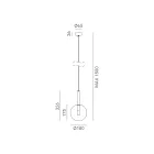 Lámpara de suspensión con vidrio de varias formas Made in Italy - Sintonia viadurini