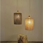 Lámpara colgante / lámpara de pie en madera y 100% lana bois. viadurini