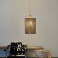 Lámpara de suspensión/pie de madera y 100% lana modelo Bois