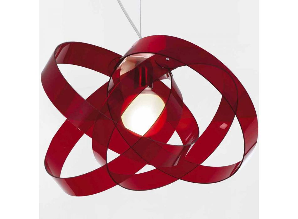 Lámpara colgante de diseño moderno en metacrilato, Diam. 6cm Ferdi viadurini