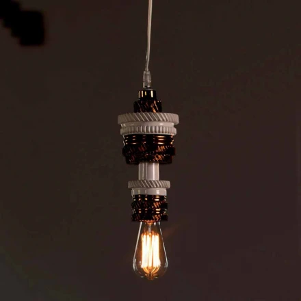 Lámpara de Suspensión de Diseño en Cerámica 3 Acabados Made in Italy - Futurismo viadurini