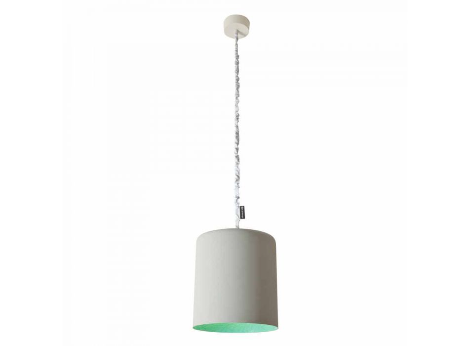 Lámpara colgante de diseño In-es.artdesign Bin Cemento pintado viadurini