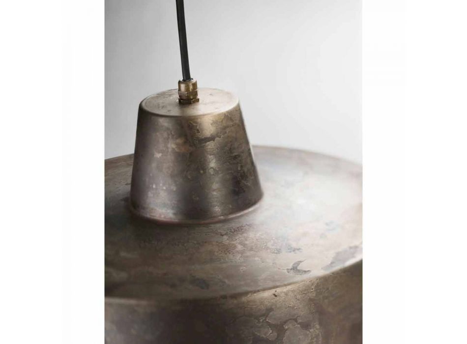 suspensión de diseño de la lámpara de hierro antiguo Jean Il Fanale viadurini