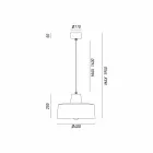 suspensión de diseño de la lámpara de hierro antiguo Jean Il Fanale viadurini