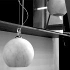 Lámpara de suspensión de diseño en mármol blanco de Carrara Made in Italy - Panda viadurini