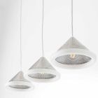 Lámpara de suspensión en acero inoxidable y cerámica - Tamiso Aldo Bernardi viadurini