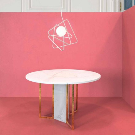 Lámpara de suspensión de acero moderna Ø60xh.60xL.cavo200cm, Adele viadurini