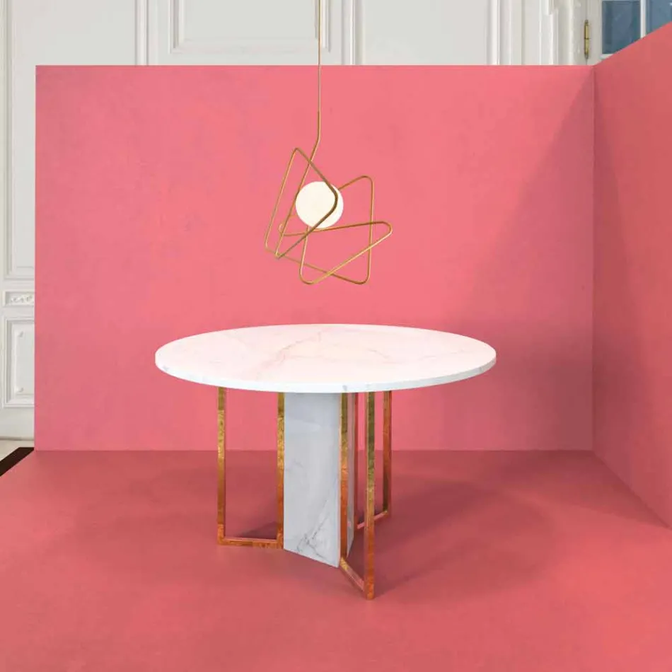 Lámpara de suspensión de acero moderna Ø60xh.60xL.cavo200cm, Adele viadurini