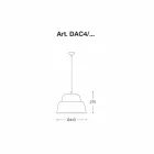 Lámpara de suspensión moderna de aluminio - Capadocia Aldo Bernardi viadurini