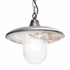 Lámpara de Suspensión en Aluminio Cobre Negro con Decoración Hecha a Mano - Latina viadurini