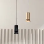 Lámpara de suspensión en aluminio con recubrimiento de polvo y cable ajustable - Buxus viadurini