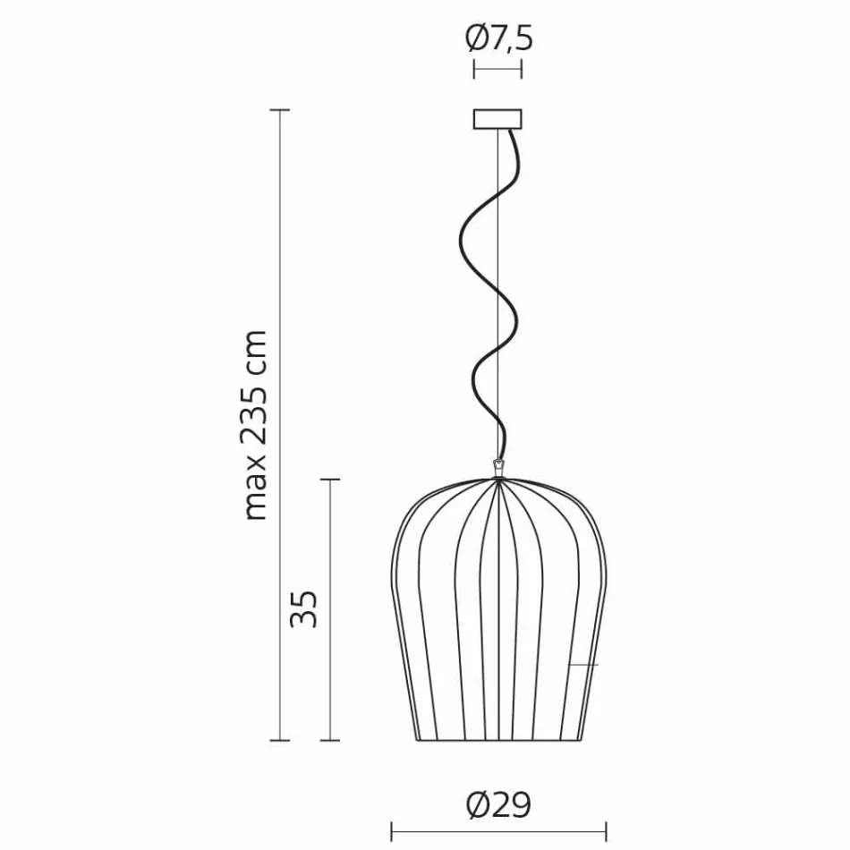 Lámpara de suspensión de diseño de cerámica blanca brillante en 4 formas - Oasis viadurini