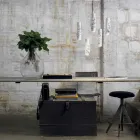 Lámpara de suspensión de cerámica blanca mate con flores decorativas - Revolution viadurini