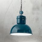 Lámpara de suspensión de cerámica coloreada de diseño industrial - Gennina viadurini