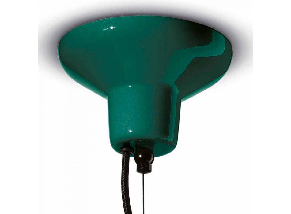 Lámpara de suspensión en cerámica coloreada Made in Italy - Ferroluce Bellota viadurini