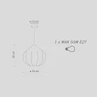 Lámpara colgante de cerámica de 2 acabados Made in Italy - Afoxe viadurini