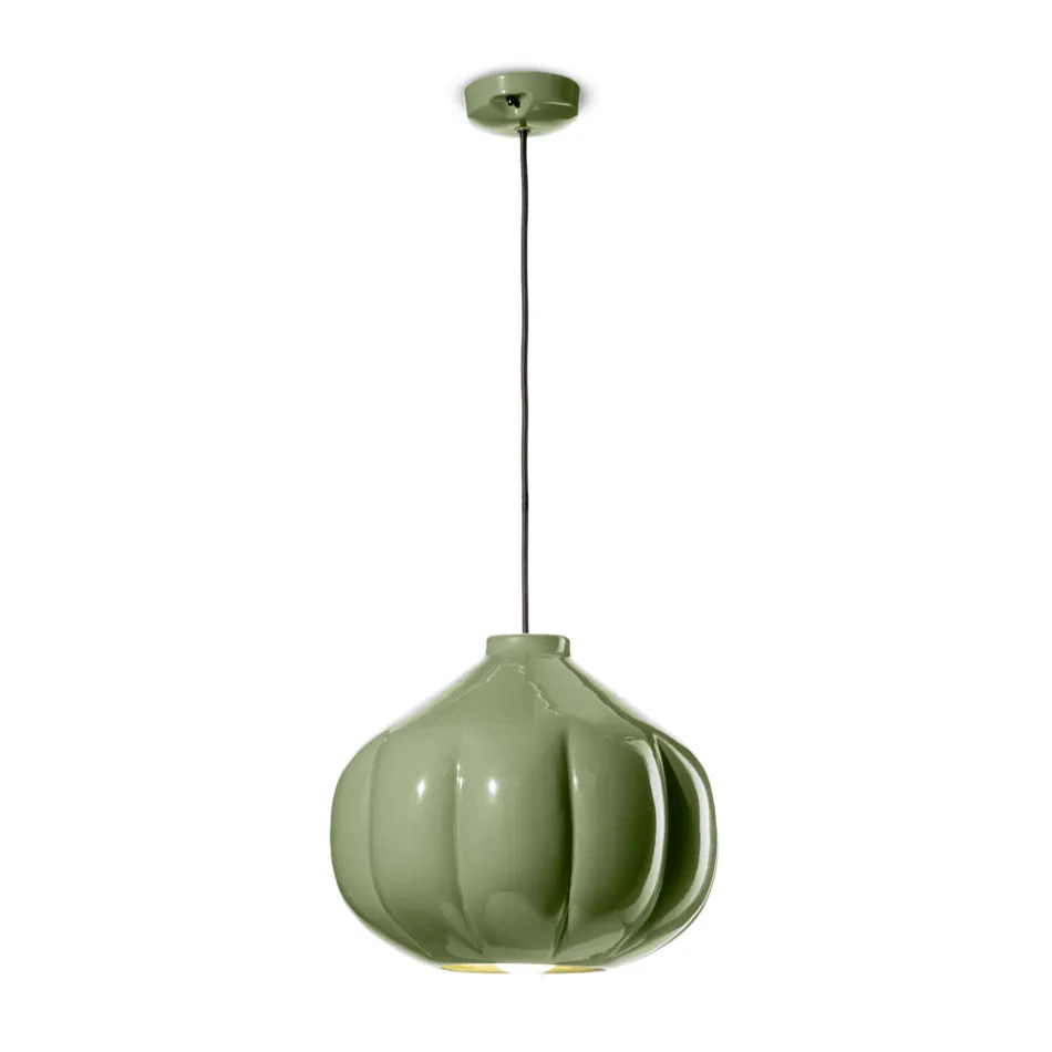 Lámpara colgante de cerámica de 2 acabados Made in Italy - Afoxe viadurini