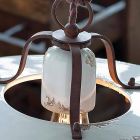 Lámpara de suspensión cerámica y país de metal Emily Ferroluce viadurini