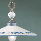 Lámpara colgante artesanal de cerámica y hierro vintage - Asti viadurini