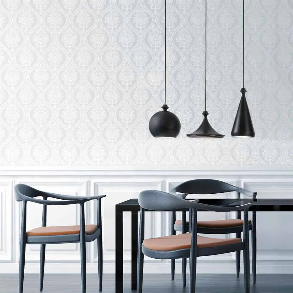 La lámpara colgante de esmalte de cerámica 5 Aldo Bernardi viadurini