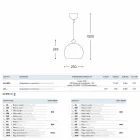 La lámpara colgante de esmalte de cerámica, con roseta de 2 salidas en 180 ° viadurini