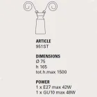 Lámpara colgante de cerámica para Battersea - composición Toscot viadurini
