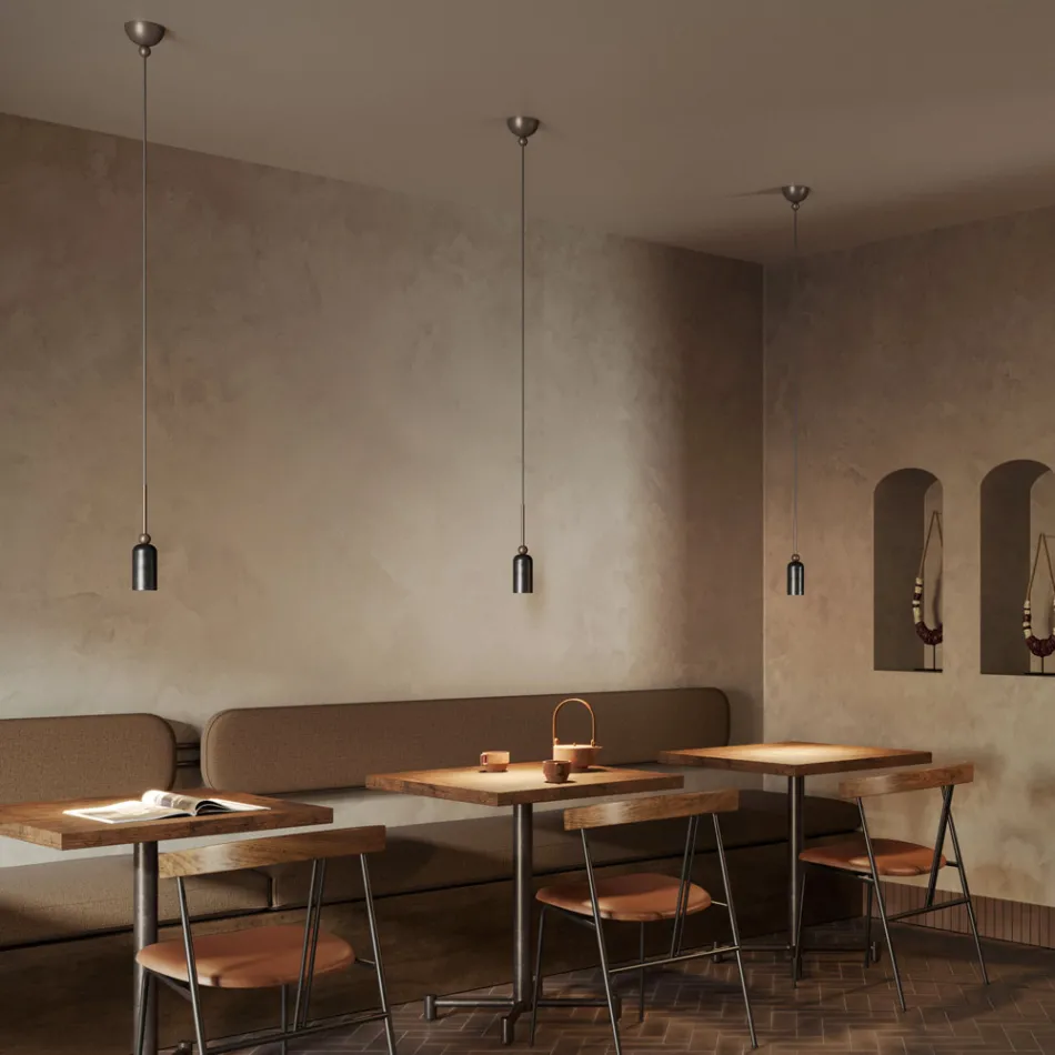 Lámpara de Suspensión en Diferentes Acabados Made in Italy - Lady viadurini