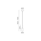 Lámpara de Suspensión en Diferentes Acabados Made in Italy - Lady viadurini