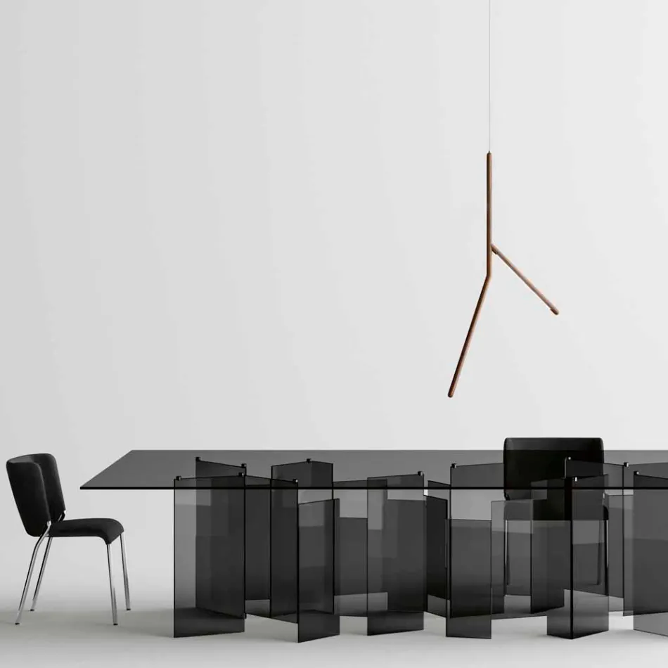 Lámpara de Suspensión en Madera Maciza en Diferentes Acabados Made in Italy - Orlov viadurini