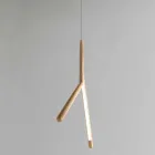 Lámpara de Suspensión en Madera Maciza en Diferentes Acabados Made in Italy - Orlov viadurini