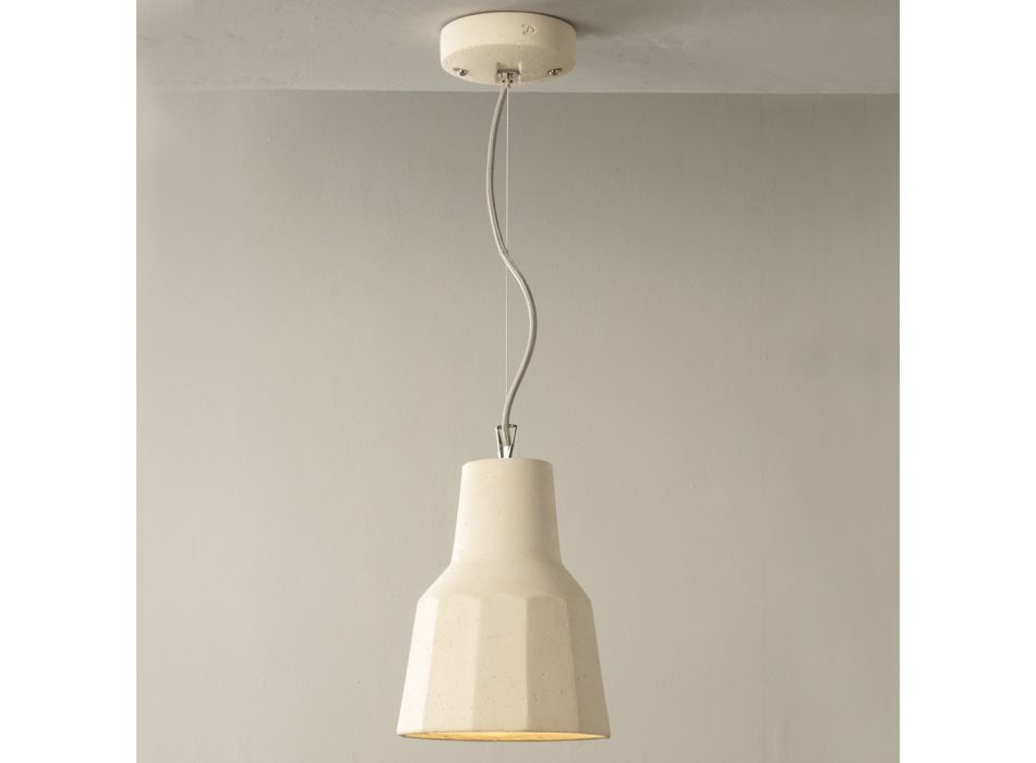 Lámpara de suspensión de mayólica toscana hecha a mano en Italia - Toscot Rossi viadurini