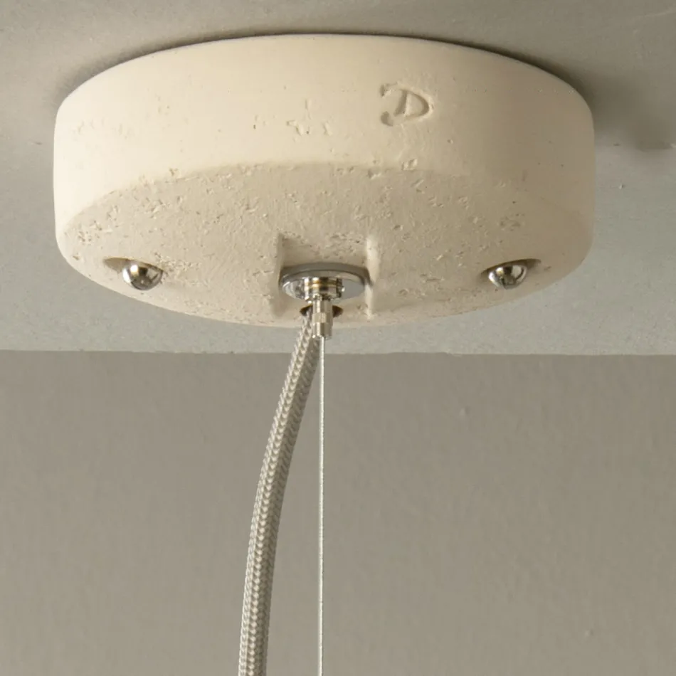 Lámpara de suspensión de mayólica toscana hecha a mano en Italia - Toscot Rossi viadurini