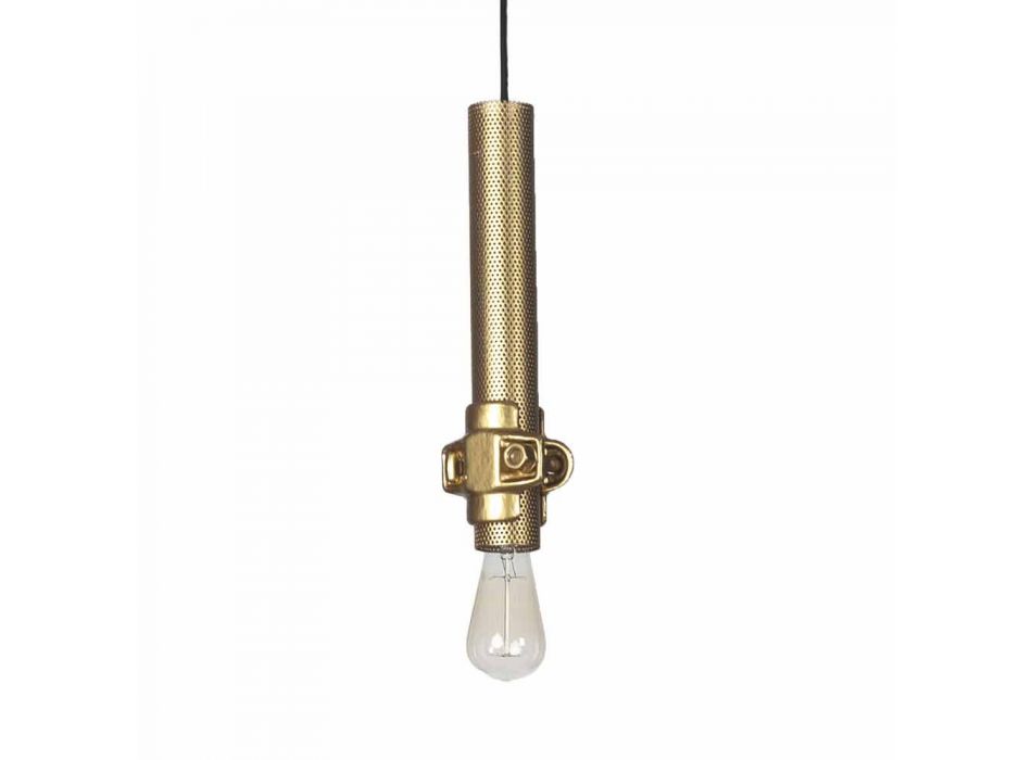 Lámpara de suspensión en metal blanco, antracita o dorado 2 tamaños - Meccasmo viadurini