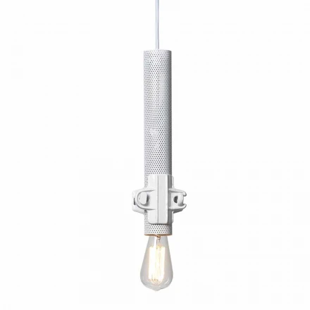 Lámpara de suspensión en metal blanco, antracita o dorado 2 tamaños - Meccasmo viadurini