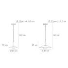 Lámpara colgante de metal Mira en varios acabados viadurini