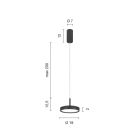 Lámpara de Suspensión en Metal Pintado Negro y Luz LED - Hornbeam viadurini