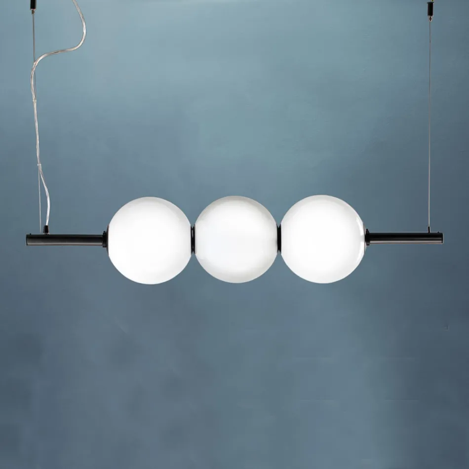 Lámpara colgante de vidrio veneciano soplado a mano 95 cm - Júpiter viadurini