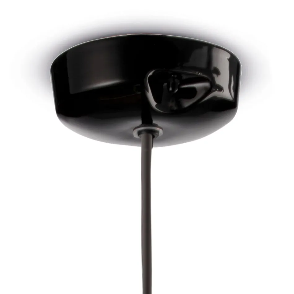 Lámpara colgante de vidrio en 2 acabados diferentes Made in Italy - Afoxe viadurini