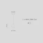 Lámpara colgante de vidrio en 2 acabados diferentes Made in Italy - Afoxe viadurini