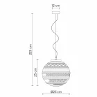Lámpara de suspensión en vidrio blanco satinado en 2 tamaños de diseño - Morse viadurini
