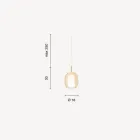 Lámpara colgante de cristal satinado y coloreada fabricada en Italia - Trilly viadurini